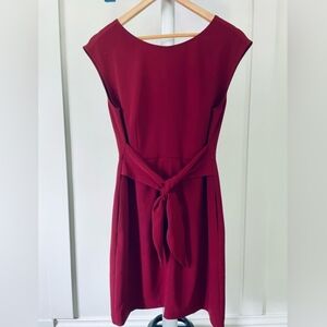 LOFT Burgundy Midi Dress